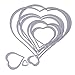 Pack of 10 Heart Shape Cutting Dies Stencil Template Mould for DIY Scrapbook Metal Embossing Album Paper Card Craft Gift
