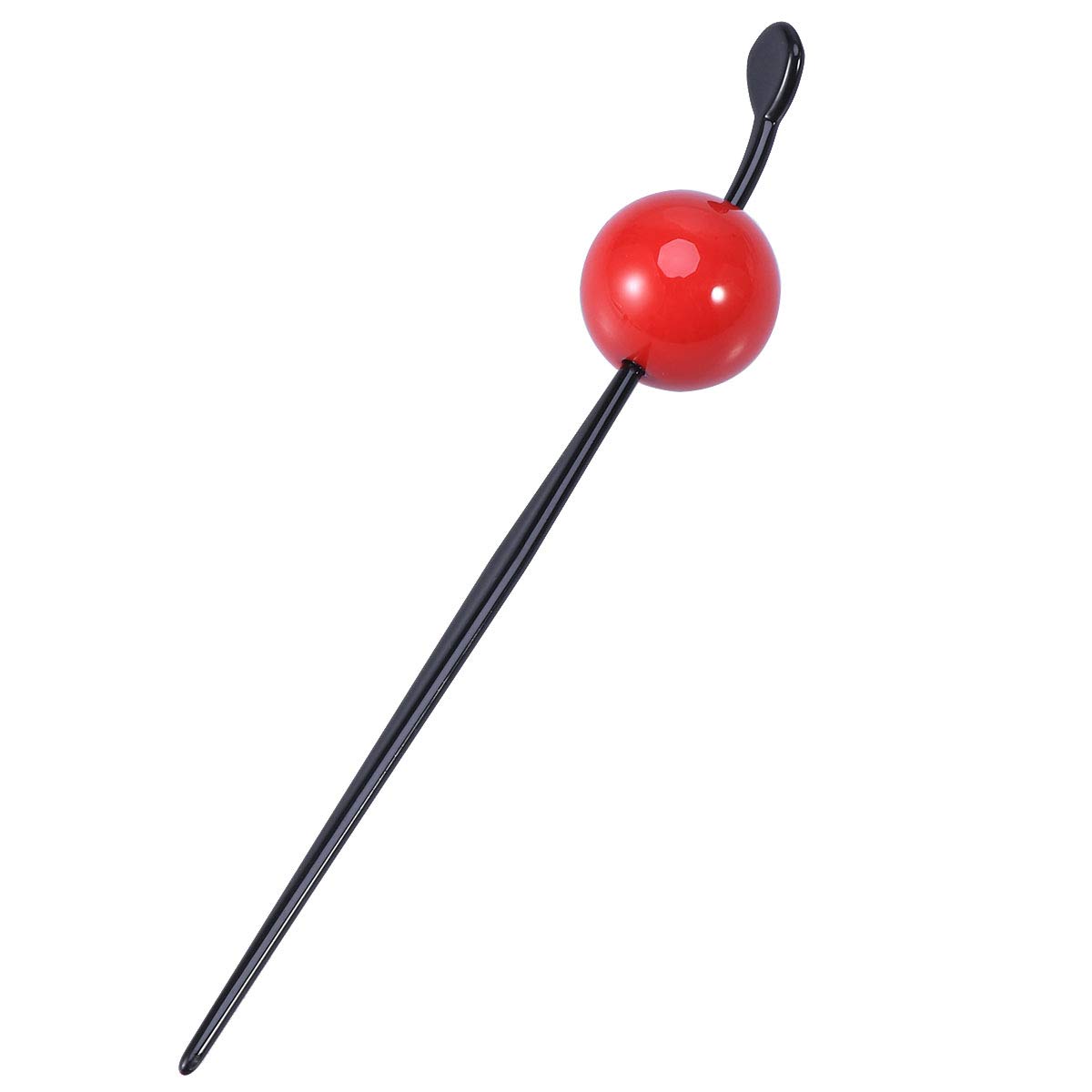 Vintage Hair Chopsticks Acrylic Hair Stick Bead Hairpin for Girl (Red)