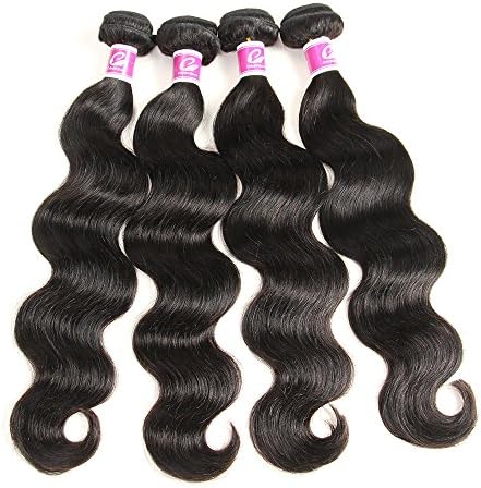 Colorful Queen Brazilian Virgin Hair Body Wave Remy Human Hair 4Bundles Weaves 100% Unprocessed Hair Extensions Natural Color 18 20 22 24Inch