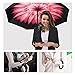 Ylovetoys Double Layer UV-Proof and Wind-Proof Inverted Umbrella for Car Outdoor, Pink Flower