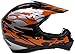 Youth Kids Off Road Gear Combo Helmet Gloves & Goggles - Orange (Medium)