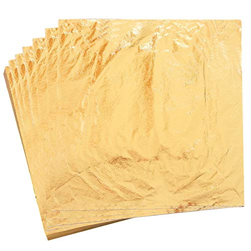 100 Sheets Gold Leaf Sheets, Gold Foil Sheets For Nail Art, Gold Paper
