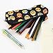 Emoji Pencil Pen Case Pouch Bag with Zipper for Girls, Kids,School Student Stationery Office Supplies Pack of 2 Black and White