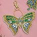 Mosaic Making Kits, 5pcs DIY Special Shaped Full Drill Butterfly Diamond Painting Keychain Kits