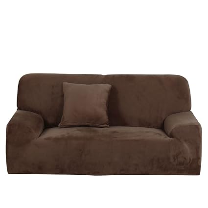 sourcingmap® Kaffeefarbe L-Form Strecken Sofabezüge Couch Schutzhüllen für 1 2 3 Sitzer de