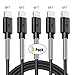 PURIDEA 6Ft iPhone Charger Cable, 5Pack 6 Feet Lightning Certified Fast Charging Cord Compatible for iPhone Xs Max X 8 7 6S 6 Plus iPad 2 3 4 Mini, iPad Pro Air, iPod (Black)
