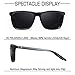 Sunglasses for Men-wearpro Polarized Vintage Men`s Sun Glasses WP1003 (Black/Gun) (Black gun)