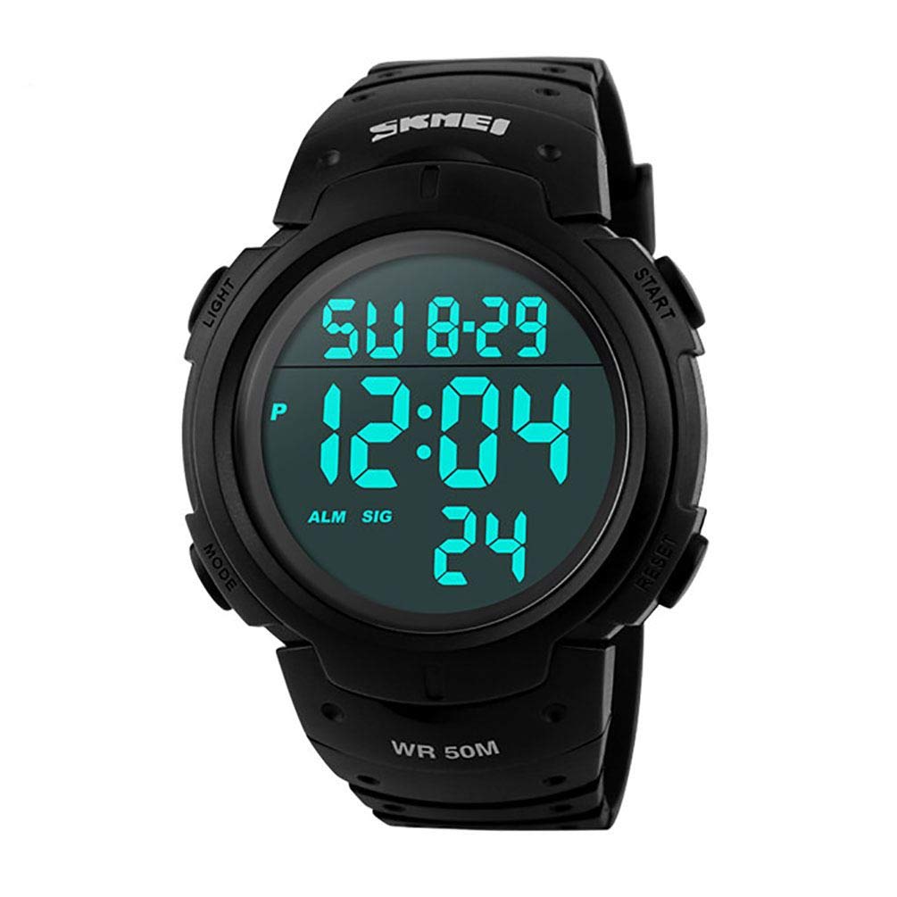 SKMEI Digital Watch with Large and Clear Display 50m Water Resistant Sports Style with Alarm Great Sportswear Watch