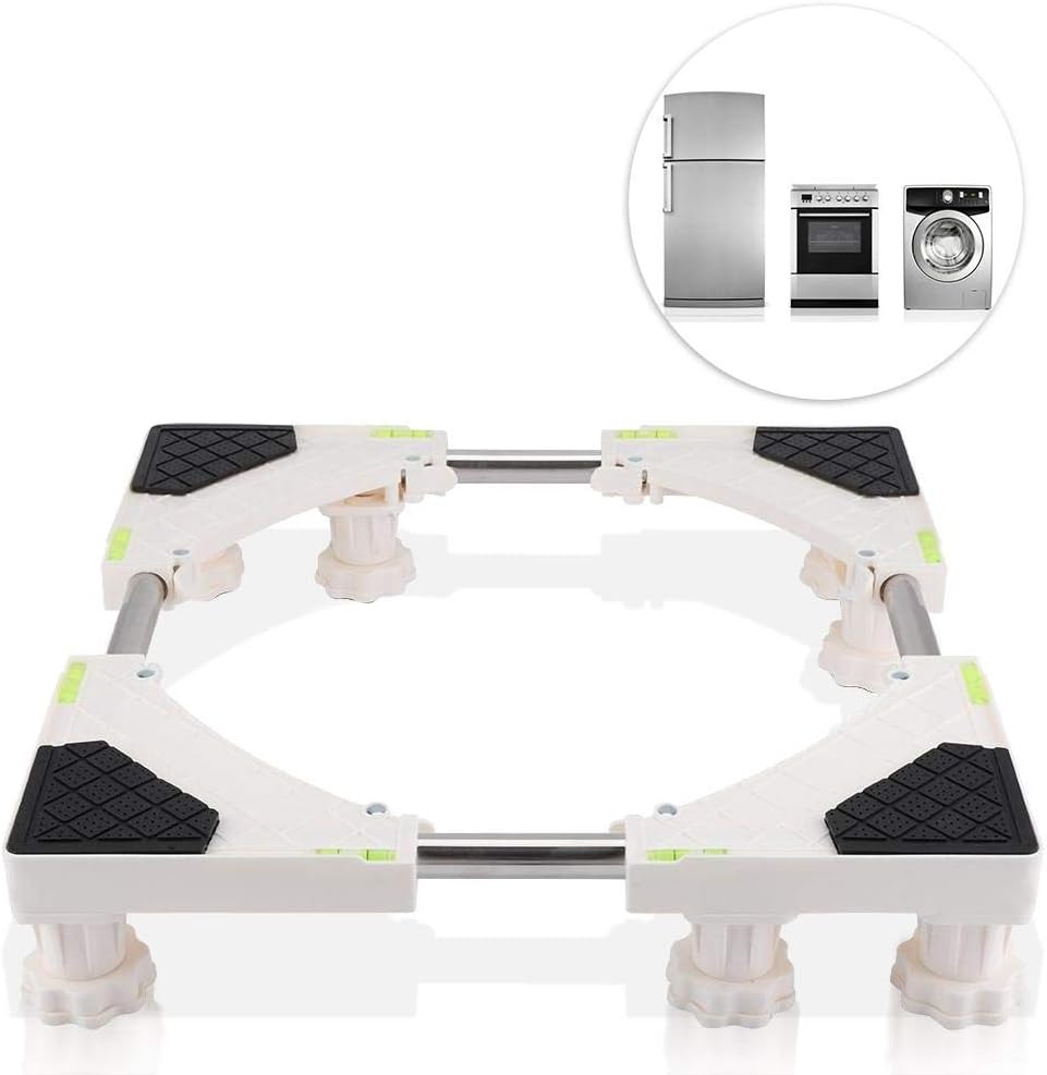 Washing Machine Base Stand, MultiFunctional Movable Adjustable Base with Strong