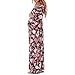 Women's Cowl Neck and Over The Shoulder Ruched Maternity and Nursing Dress by Mother Bee - Made in USA (Extra Large, Floral Black Wine)