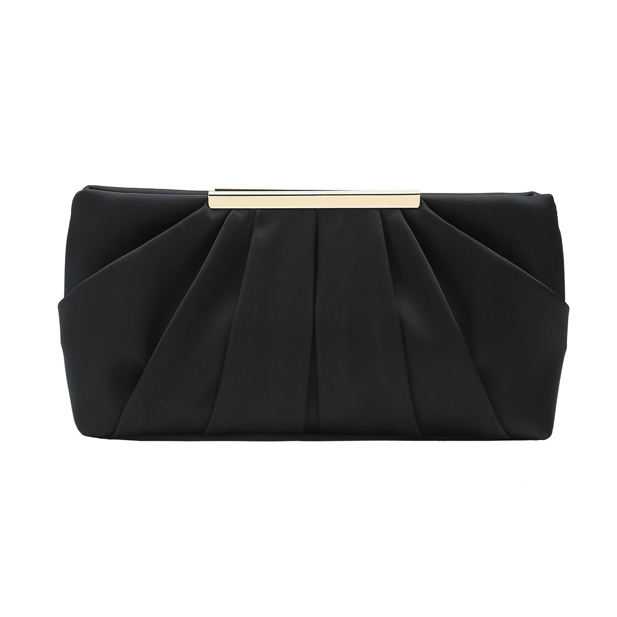 CHARMING TAILOR Clutch Evening Bag Elegant Pleated Satin Formal Handbag Simple Classy Purse for Women