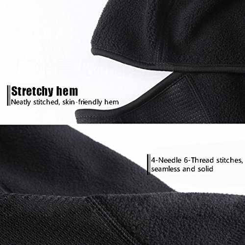 Xianheng Balaclava Face Mask Winter Outdoor Sports Cold Weather Neck Warmer Windproof for Men Women SKi Cycling Motorcycle Snowboard Hiking Running,Black