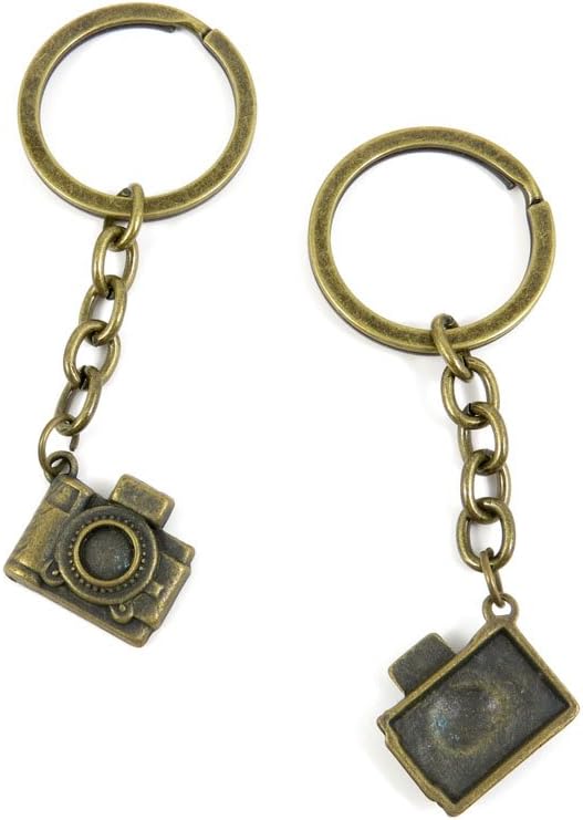 100 PCS Keyrings Keychains Key Ring Chains Tags Jewelry Findings Clasps Buckles Supplies I3GT1 Camera