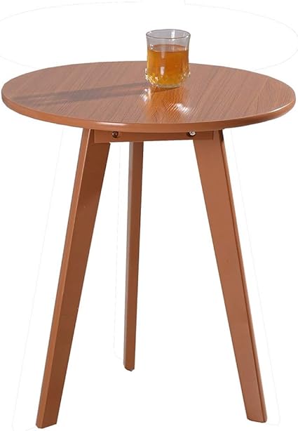 Amazon 北欧の側面の純木のコーヒーテーブルの小さい円形のテーブルの小さい家具の創造的な余暇の小さいコーヒーテーブルを論議する Color Brown ノートパソコンデスク 家電 カメラ