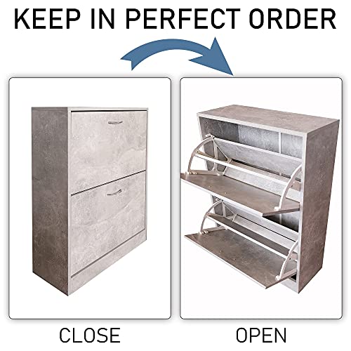 KD ModySimble Modern Shoe Storage for Entryway, 2 Tier Floor