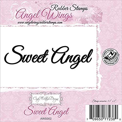 Cindy Echtinaw Designs Angel Wings Cling Mounted Stamp 3.5 by 1-Inch, Sweet Ang…