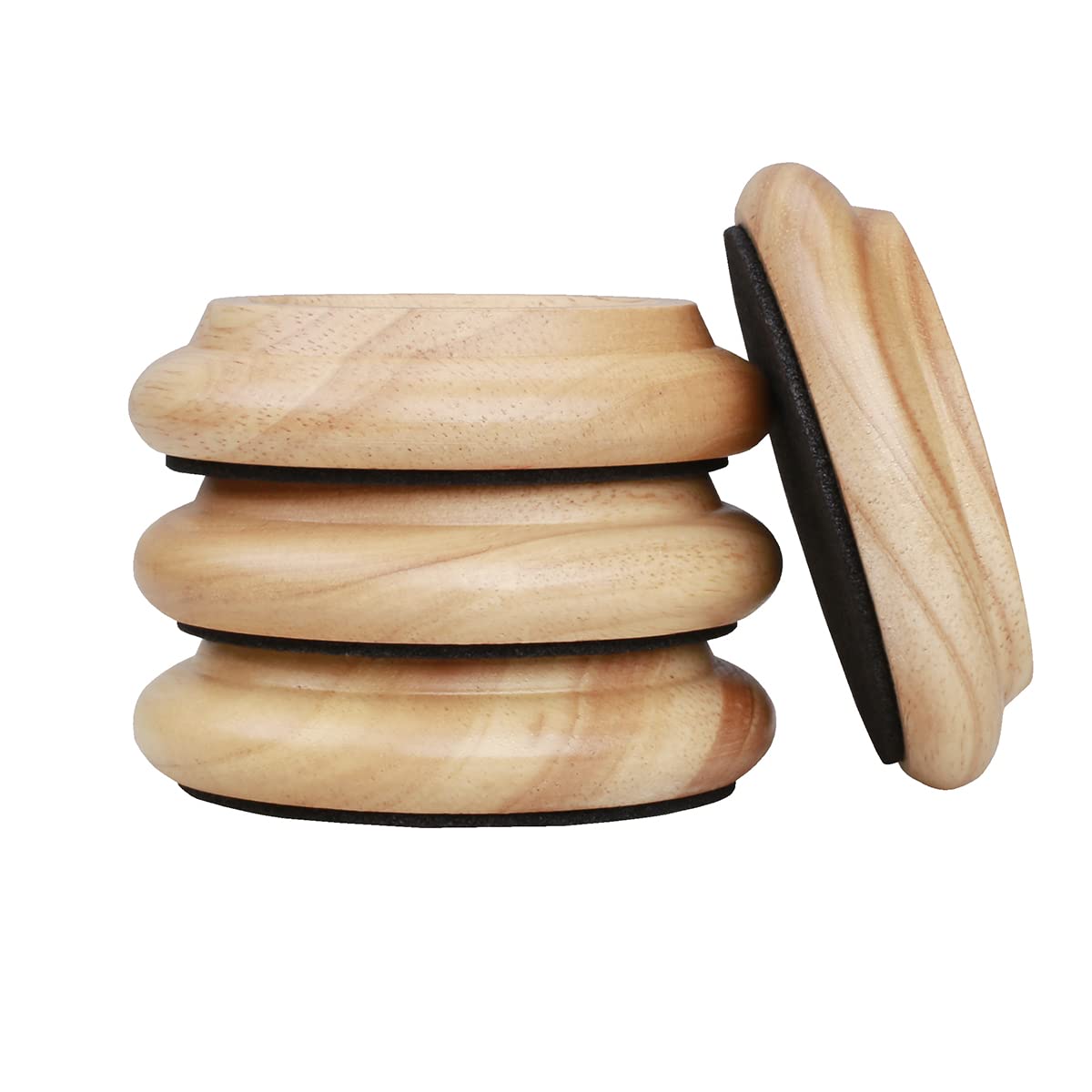 Piano Caster Cups Furniture Floor Felt Pad Cups Hardwood Coasters Anti-Sliding Floor Protectors Feet Protector Pads for All Floors & Wheels of Furniture, Sofas and Bed