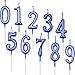Yaomiao 10 Pieces Birthday Numeral Candles Cake Numeral Candles Number 0-9 Glitter Cake Topper Decoration for Birthday Party Favor (Blue)