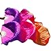 Nimiman women silk belly dance fan veils 180 * 90 cm purple rose orange