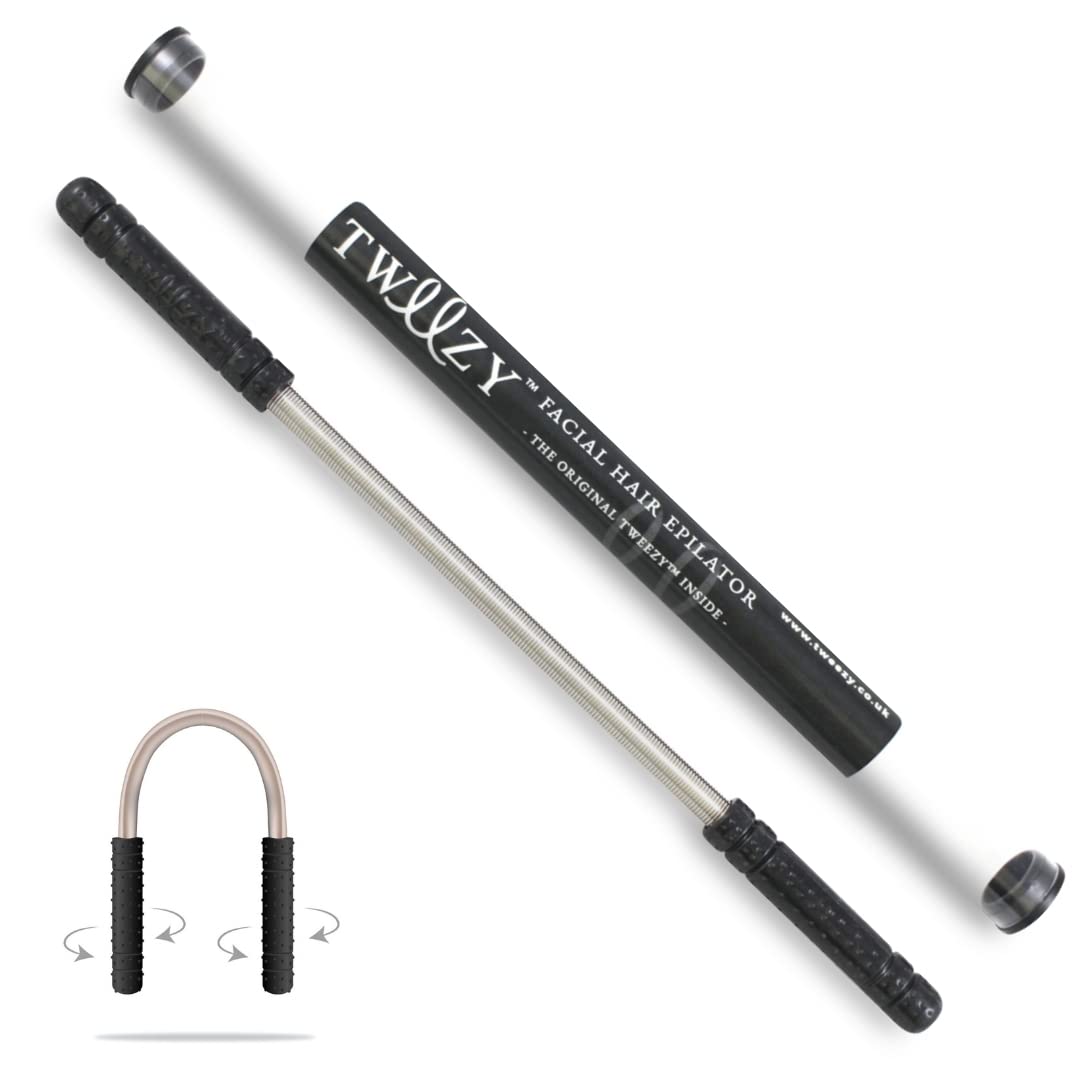 Tweezy Original Facial Hair Epilator - Facial Hair Removal Epilator for Women - Upper Lip, Chin, Cheek, Peach-Fuzz - Womens Threading Tool for Sensitive Skin - Carry Container