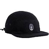 Coal Canyon Grid Fleece 5 Panel Cap - Low Profile | Polyester, Soft EVA Brim, Shock Cord Adjustment, Lightweight Breathable Warmth, Camper Cap