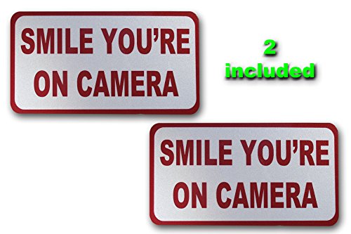 Smile You’re on Camera sign, 2 signs included, reflective (3X5in)