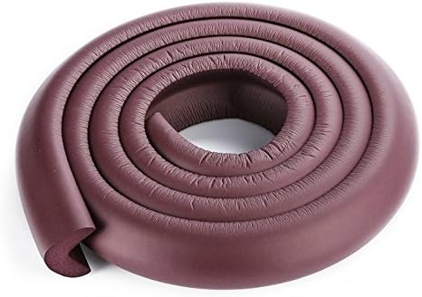 Table Edge Protectors Premium High Density Foam Baby Safety Bumper Guard 6.6ft,Childproof Corners Non Toxic and Safe For Bed, Table, Cabinet, Fireplace, Countertop (Brown)