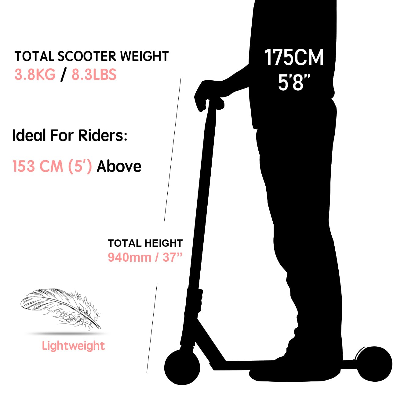 Limit LMT71AZ Pro Street Scooters with Boxed Ends Best Freestyle BMX Stunt Scooter Perfect for Tall Adults and Teens Intermediate or Advanced Trick Scooter Riders.