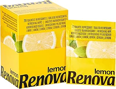Toalhitas de limão refrescantes, 20 toalhitas para uso pessoal