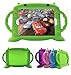 CHINFAI Kids Case for iPad 2017 2018 9.7 inch, Cute Cartoon Case for iPad Pro/iPad Air 1 2, Shockproof Silicone Protective Cover with Self Stand [BPA Free][Side Handles] (Green)