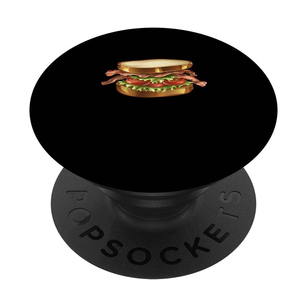 Funny BLT Bacon Lettuce Tomato Sandwich Foodie Graphic PopSockets Swappable PopGrip