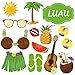 BESTOYARD Photo Booth Props Hawaii Luau Summer Beach Pool Party Supplies Wedding Birthday Baby Shower Party Photo Booth Props Kit 36pcs