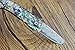 KUBEY Mini Damascus Folding Damascus Steel Blade Natural Shell Handle Pocket Knife