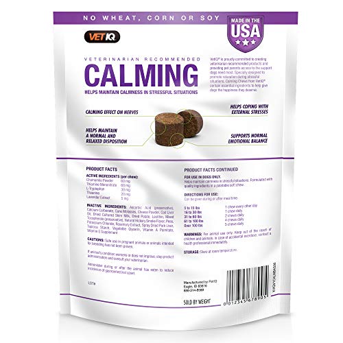 VetIQ Calming Support Supplement for Dogs, Anxiety Supplement Soft