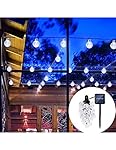 Solar Garden Lights -- Outdoor Solar String Lights With 30 LED Fairy Bubble Crystal Ball Lights For Garden, Patio, Backyard Decoration, 20ft Waterproof Lights Charged by Sunlight (White)