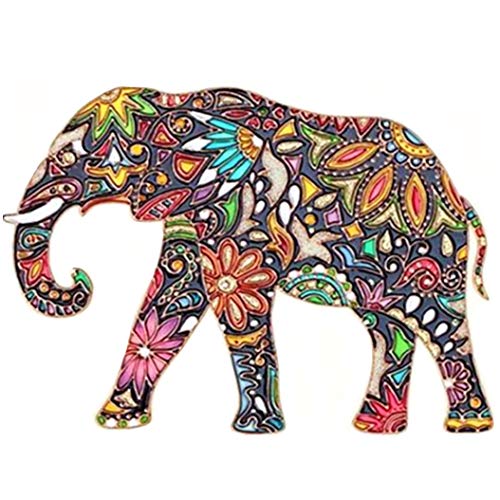 DIY 5D Diamond Painting Kits Full Drill, ACTIMEX Rhinestone Crystal Embroidery Pictures Cross Stitch for Home Wall Decoration Animal Unique Elephant 3530 cm (13.711.8 inch)