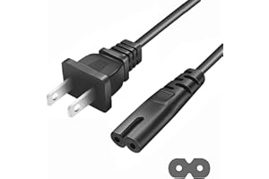 ILOVYO AC 2 Prong Power Cord 5ft Compatible with Sony PS5/PS4/PS4 Slim/PS3 Slim&Super Slim, Xbox Series S/Xbox Series X, Xbox One S/Xbox One X, Playstation 5 Slim Power Supply Cable Replacement