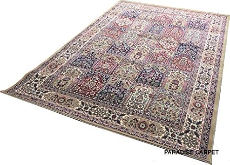 PARADISE CARPET CREATION Kashmiri Persian Design Carpet with HIGH Quality& Competitive Price 8 X11 FEET (240X330) cm. Color Camel Multi