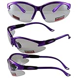 Purple Safety Glasses Cougar, Clear lens