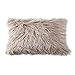OJIA Deluxe Home Decorative Super Soft Plush Mongolian Faux Fur Throw Pillow Cover Cushion Case (12 x 20 Inch, Light Coffee)