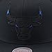 Mitchell & Ness Chicago Bulls Snapback Hat Black/Blue Eyes/Ballistic Nylon Logo