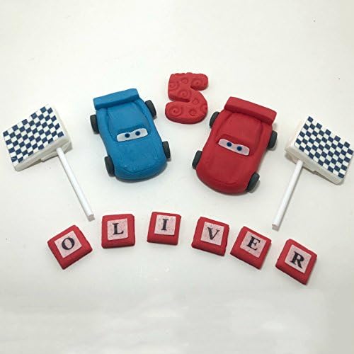 cars mcqueen edible figure set cake toppers edible icing personalised birthday decorations UNOFFICIAL