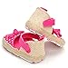 ESTAMICO Baby Girls' Bowknot Cotton Sandals Pink US 4