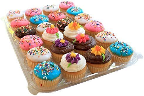 24-Compartment Cupcake Containers / Cupcake Carrier With Lids, Set of 4 By Tamebird