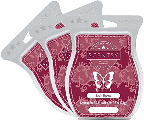 Scentsy, Satin Sheets, Wickless Candle Tart Warmer Wax 3.2 Fl Oz, 8 Squares (PACK OF 3)