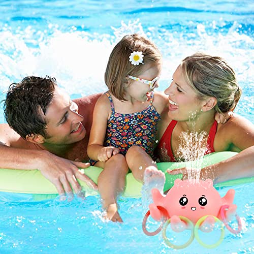 Leipal 2022 Octopus Bath Toys Light Up Spray Water Bathtub Toys for