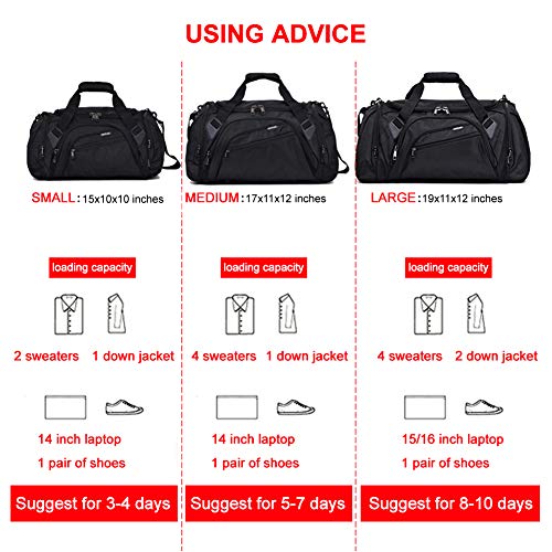 SIYUAN Gym Gear Bag, Foldable Gym Sports Bag Athletic Duffel Bags Weightlifting Boxing Shoe Compartment with Adjustable Strap,RoyalBlue,Medium - Thumbnail 5