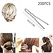 ICYANG 200Pcs Small Hair Pins for Thick Long Black Bobby Pins Buns French Brown Hair U Pins for Women Hair Bun Clip