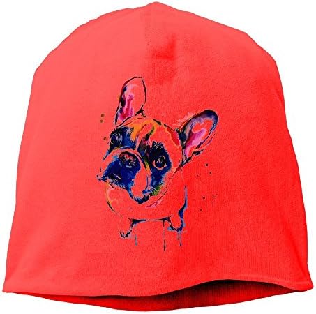 OHMYCOLOR Funky French Bulldog Dog Art Mens Knit Beanies Hats For Womens Woolen Winter Hats Unisex Trucker Baseball Caps Snapback