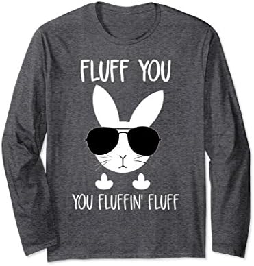 Unisex Fluff you you fluffin fluff bunny rabbit shirt Medium Dark Heather